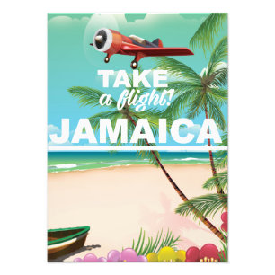 Foto ¡Toma un vuelo! Poster de vacaciones de Jamaica Re