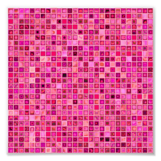 Foto Tonos De Mosaico Oscuro De Color Rosa (Frente)