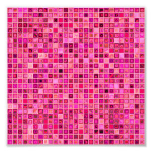 Foto Tonos De Mosaico Oscuro Rosa
