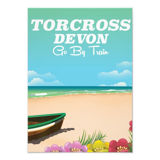 Foto Torcross, cartel de vacaciones en la playa de Devo (Frente)