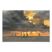 Tormenta al atardecer en Key West, Florida Photo