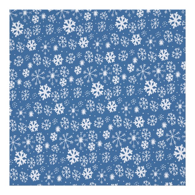 Foto Tormenta de copos de nieve con fondo azul cielo (Frente)