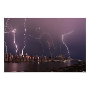 Foto Tormenta de relámpagos sobre Manhattan, NYC