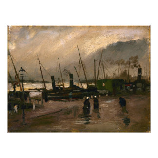 Foto Tormenta en el puerto de pescadores de Ámsterdam d