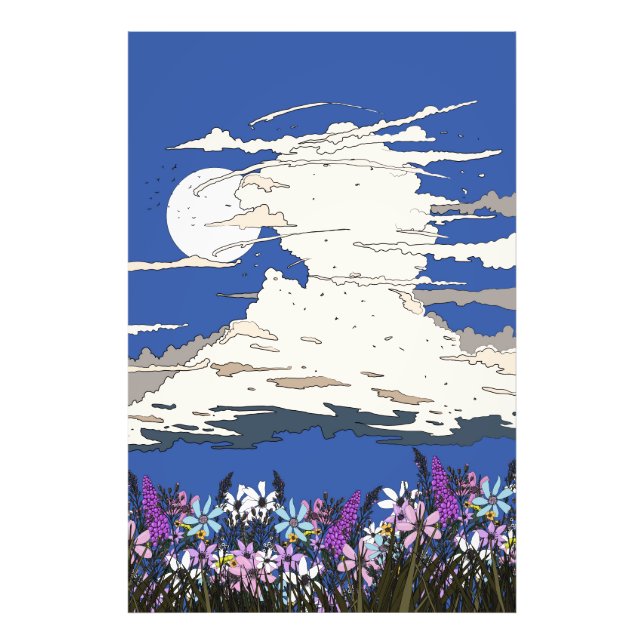 Foto Tormenta tropical y flores (Frente)