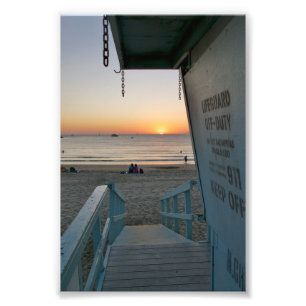 Foto Torre de Salvavidas al atardecer