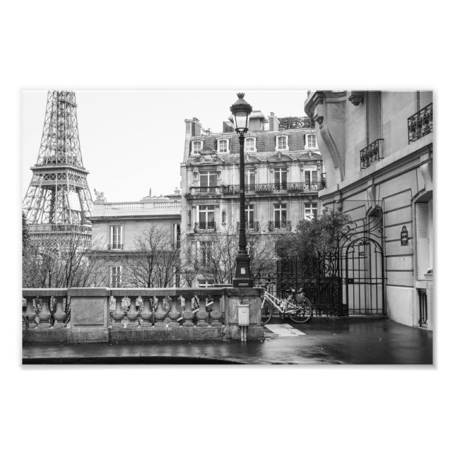 Foto Torre Eiffel - Blanco y negro (Frente)