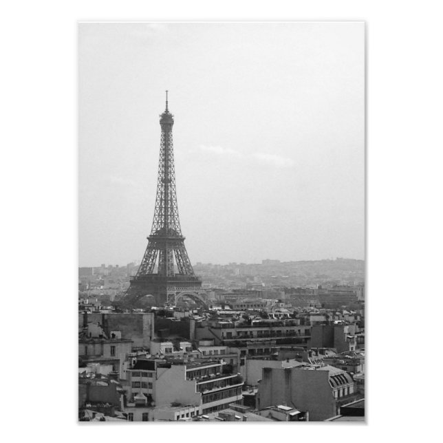 Foto Torre Eiffel (blanco y negro) (Frente)