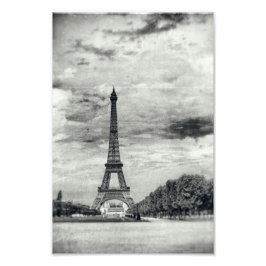 Foto Torre Eiffel Monocromo Vintage París Francia Decor