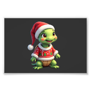 Foto Tortuga Jersey Feo Sombrero de Santa Navidad Camis