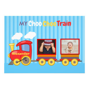 Foto Toy Train Toddler Boys Birthday Blue