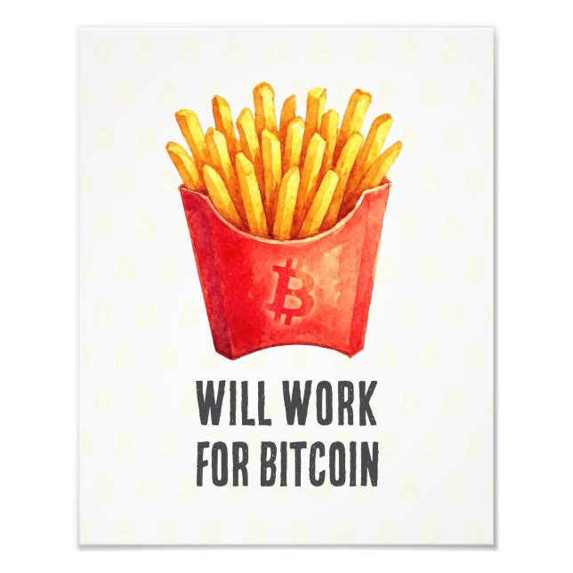 Foto Trabajaré por Bitcoin (Frente)