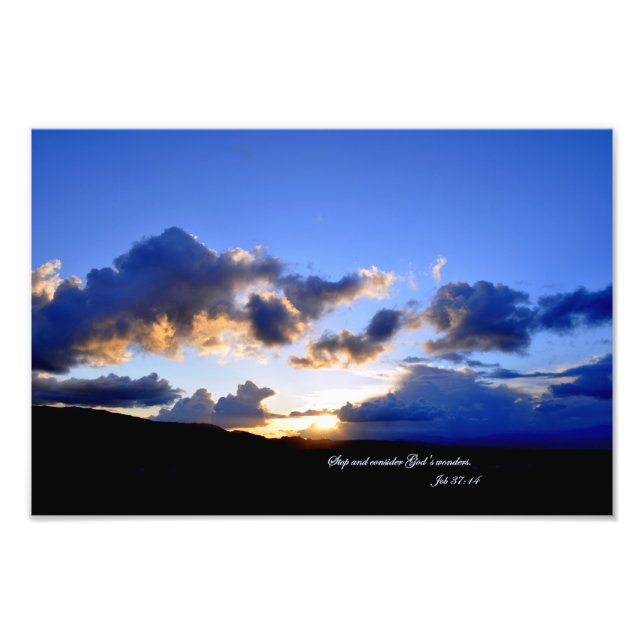 Foto Trabajo 37:14 Detente y considere las maravillas d (Frente)