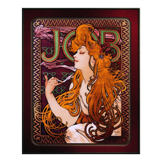 Foto TRABAJO de Alphonse Mucha Obra de arte Art Nouveau (Frente)