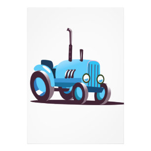Foto Tractor azul de corte