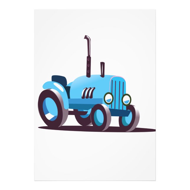 Foto Tractor azul de corte (Frente)