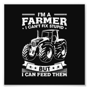Foto Tractor de Agricultura Divertido Soy un Granjero A