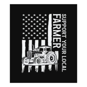 Foto Tractor de granja patriota bandera de EE. UU. Día