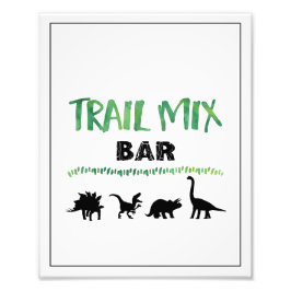 Foto Trail Mix Bar Dinosaur Rótulo de cumpleaños