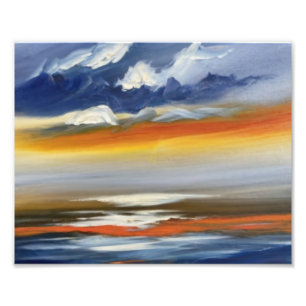 Foto Tranquilidad abraza el horizonte en fríos hues