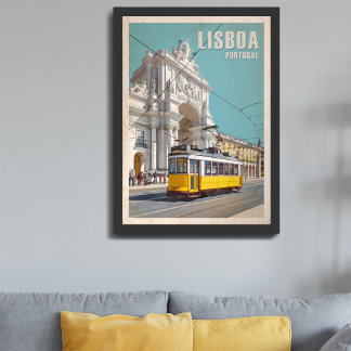 Foto Tranvía amarillo, Arco de la Calle Augusta. Lisboa
