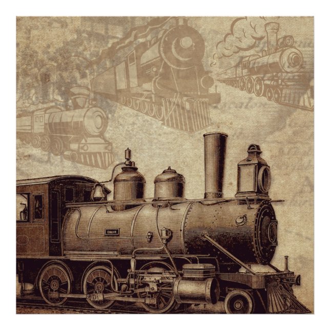 Foto Tren de época y ferrocarril antiguo (Frente)