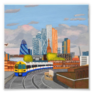 Foto tren de Londres Overland-póster de papel de la est