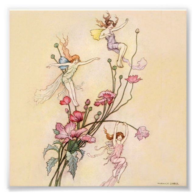 Foto “Tres Espíritus Locos de Alegría” de Warwick Goble (Frente)
