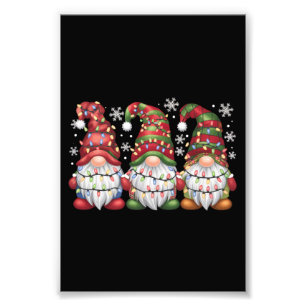 Foto Tres Gnomos de cuadros de Búfalo Rojo de Navidad