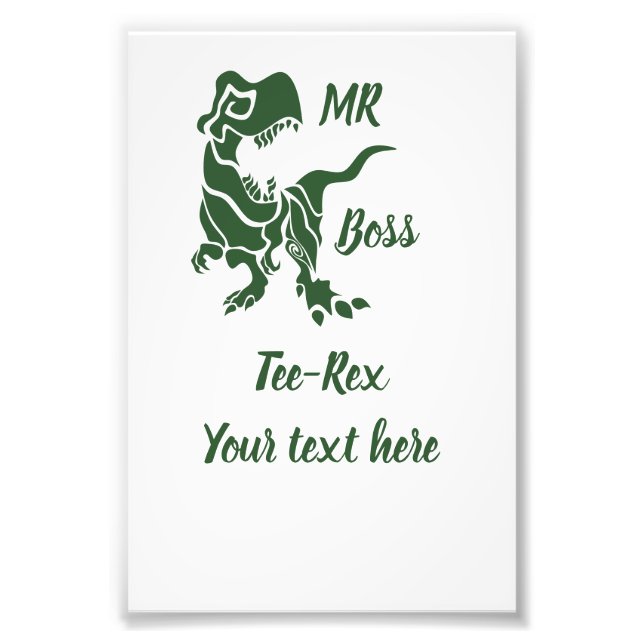 Foto Trex verde al jefe Dino (Frente)