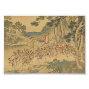 Foto Tributo de rollo pintura antigua china Qiu Ying tr