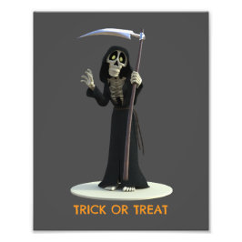 Foto Trick or Treat. Cartoon Grim Reaper