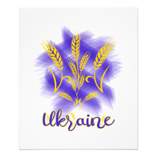 Foto Tridente ucraniano hecho de oído de trigo