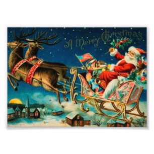 Foto Trineo vintage de Santa Claus Navidad Vacaciones