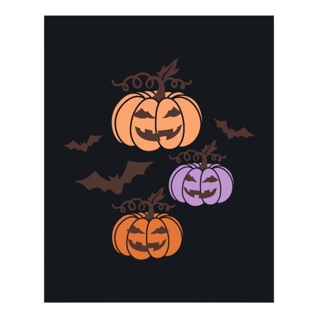 Foto Trio de calabazas trio Halloween Jack-o’Lantern (Frente)