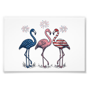 Foto Trío de Flamencos Patrióticos Diseño de Grabado Vi