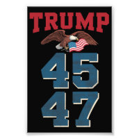 Triunfador Trump Patriótico Ganó 45 y 47 Victoria 
