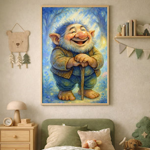 Foto Troll del Bosque Alegre – Arte mural de cuento de