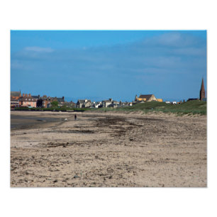 Foto Troon Beach Scotland Poster de postales Bloque fot