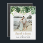Foto Tropical De La Playa De LUANA Salven El Imán<br><div class="desc">Se trata de un moderno,  salvo que el imán de fecha presenta una hermosa gota de acuarela tropical emparejada con una moderna fuente caligráfica. ¡Usa el botón "personalizar esta plantilla" para hacer de este imán completamente propio!</div>