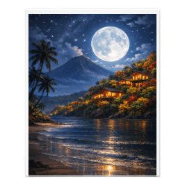 Foto Tropical Night Paradise – Moonlit Beach