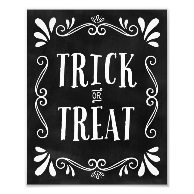 Foto Truco o trato | Impresión de arte de Halloween (Frente)