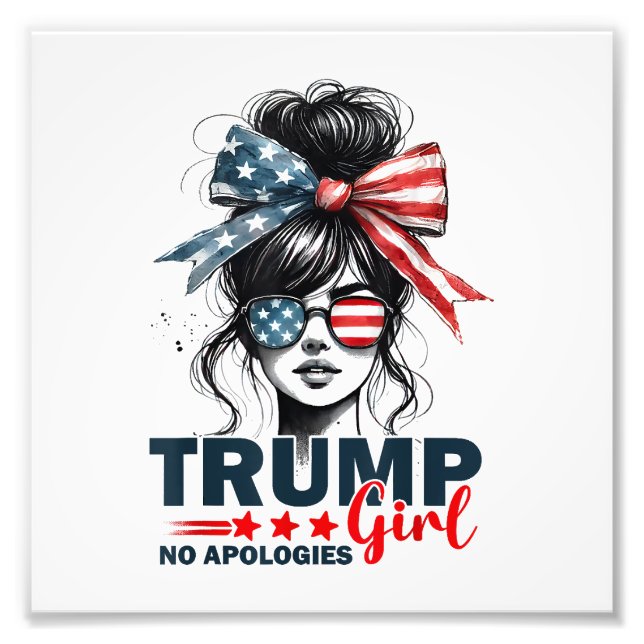 Foto Trump Chica sin disculpas gafas de sol ruidosas (Frente)