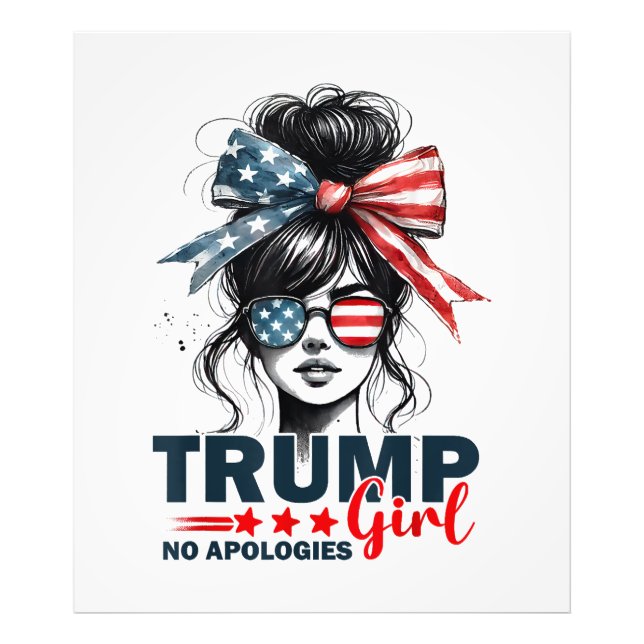 Foto Trump Chica sin disculpas gafas de sol ruidosas (Frente)