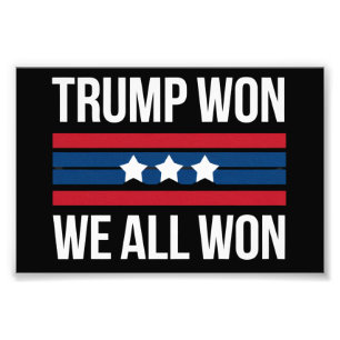 Foto Trump Ganó Nosotros Todos Ganamos 2024 Bandera Est