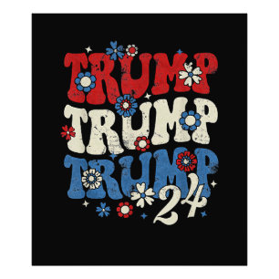 Foto Trump Trump Trump 2024 Retro