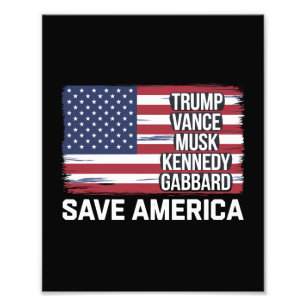 Foto Trump Vance Musk Kennedy Gabbard 2024 Salven a Est