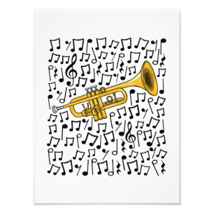Foto Trumpet Music Notes Trumpeter: el músico de brass