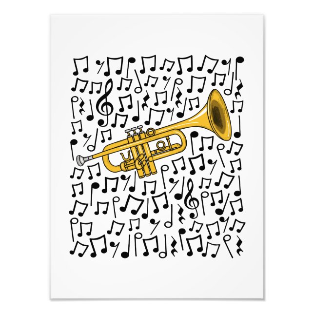 Foto Trumpet Music Notes Trumpeter: el músico de brass (Frente)