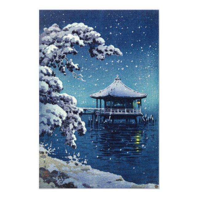 Foto Tsuchiya Koitsu - Nieve sobre el Ukimido en Katada (Frente)